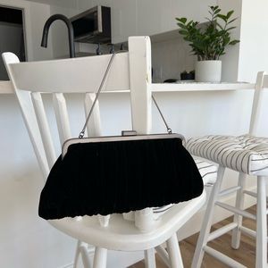 Black velvet clutch